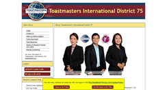 Desktop Screenshot of d75.toastmastersdistricts.org