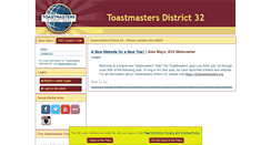 Desktop Screenshot of d32.toastmastersdistricts.org