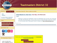 Tablet Screenshot of d32.toastmastersdistricts.org