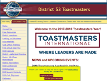 Tablet Screenshot of d53.toastmastersdistricts.org