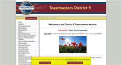Desktop Screenshot of d9.toastmastersdistricts.org